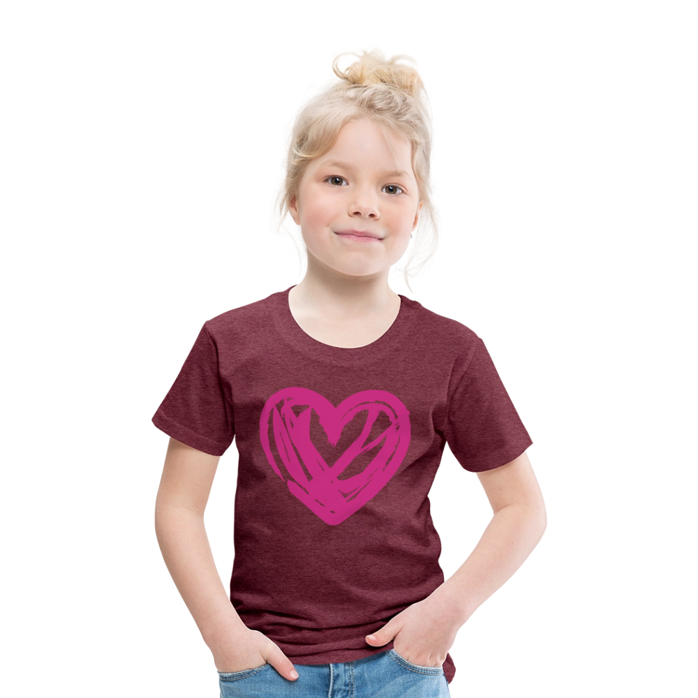 T-shirt Premium Enfant - rouge bordeaux chiné