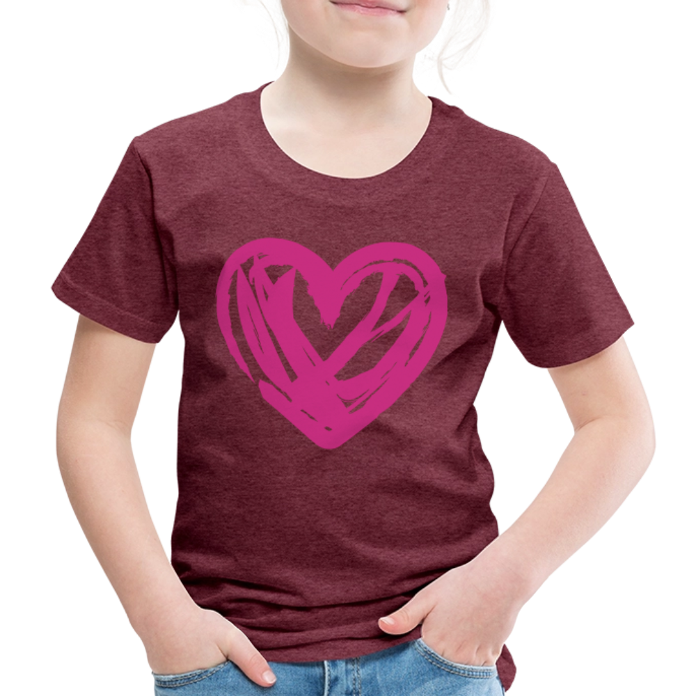 T-shirt Premium Enfant - rouge bordeaux chiné