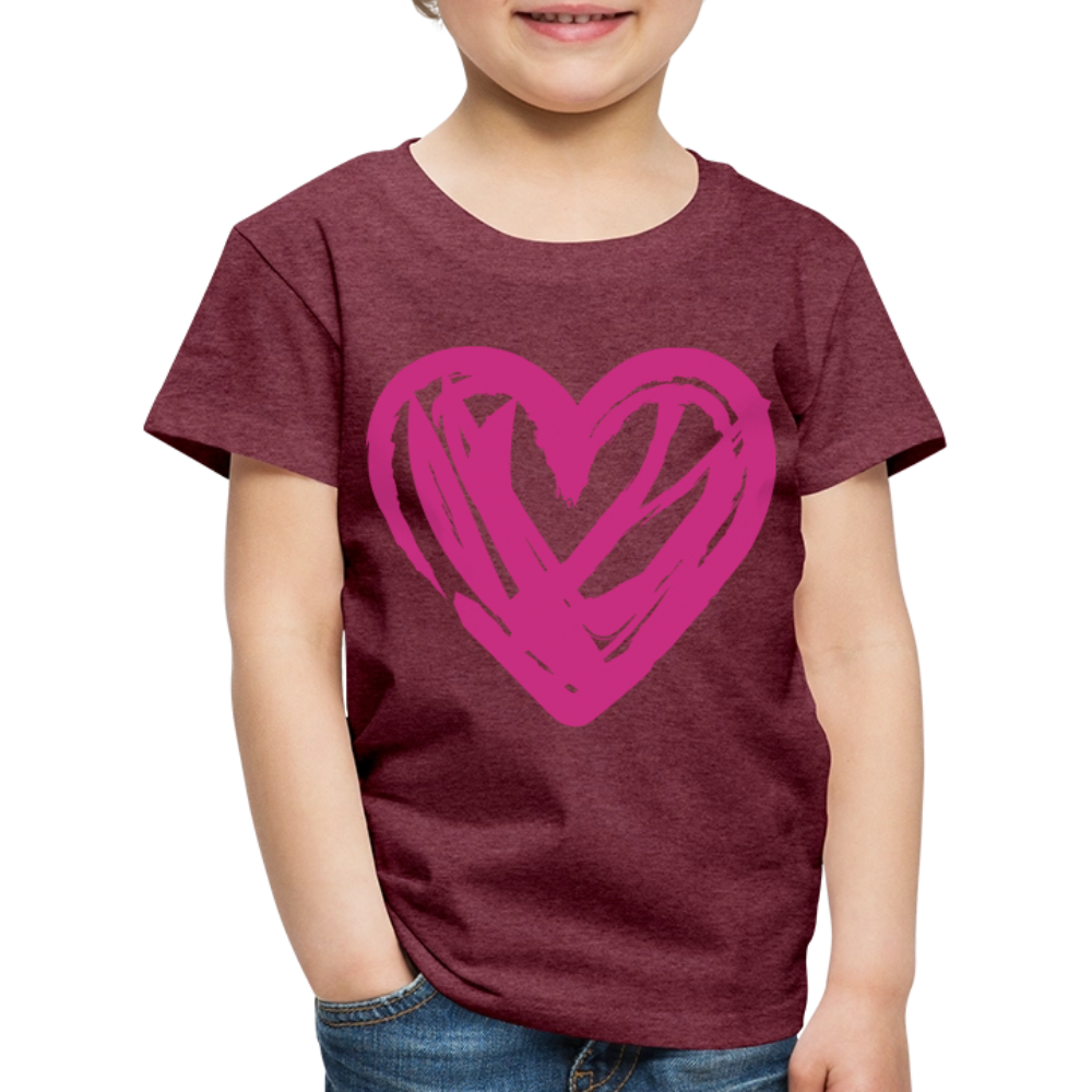 T-shirt Premium Enfant - rouge bordeaux chiné