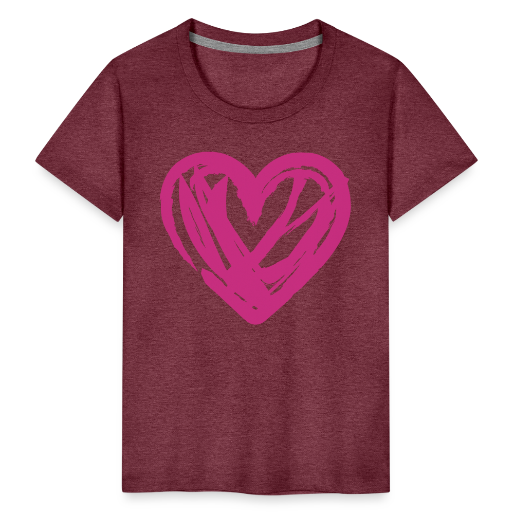 T-shirt Premium Enfant - rouge bordeaux chiné