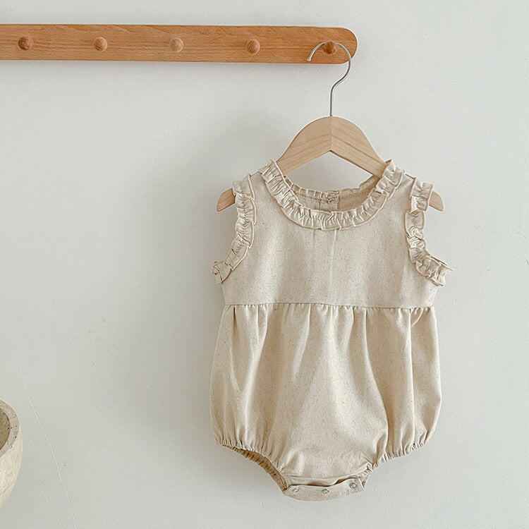 Baby Girl Vest Romper Tree Fungus-like Lacework Mori Style Princess Dress