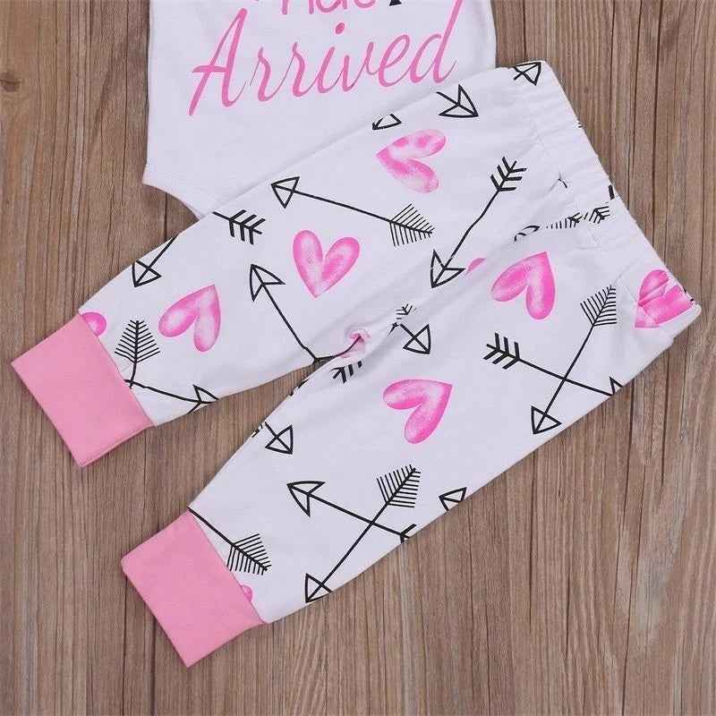 4PCS Newborn Kids Baby Girl Outfits Clothes Romper Bodysuit Pants Outfits Set