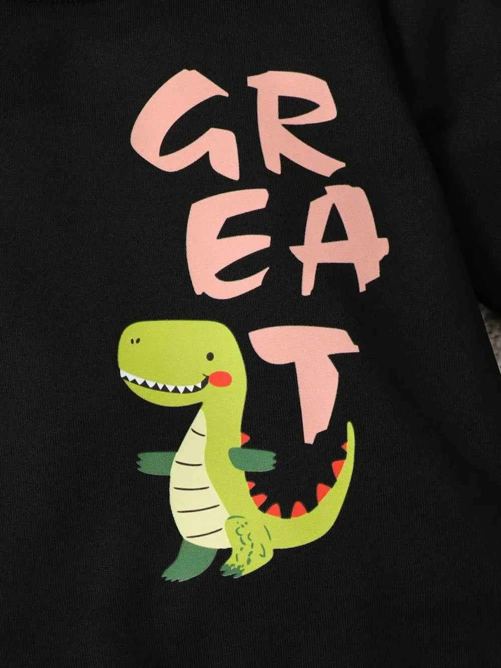 Children's Dinosaur Graphic Sweatshirt and Pants Set