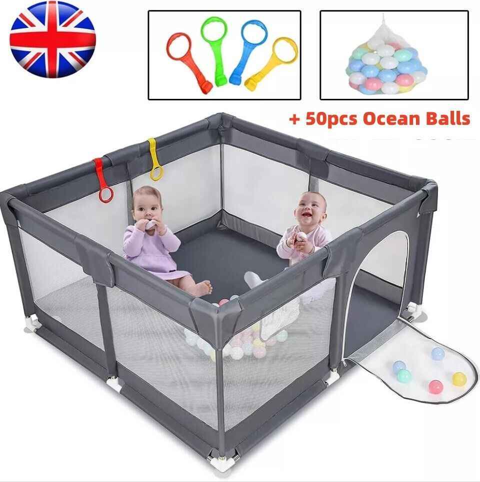 Large Baby Playpen Kids Toddlers Infant Activity Center Saftety Play Fence Yard