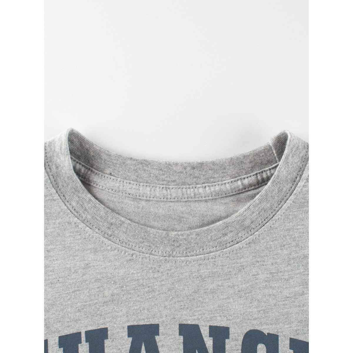 Autumn Arrival Kids Boys Letters and Cartoon Print Crew Neck Long Sleeves Shirt