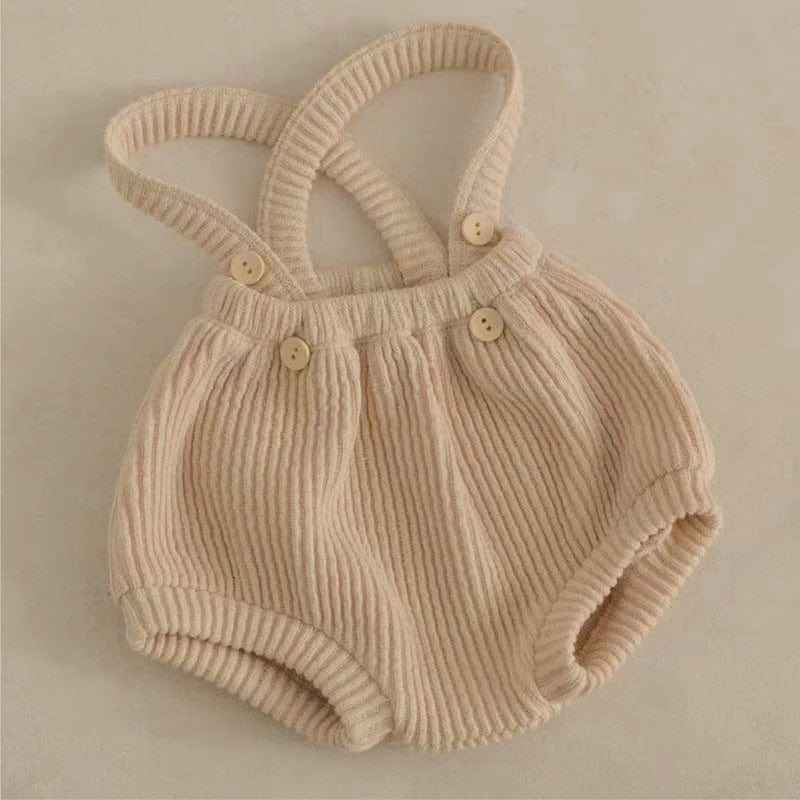 Infant Baby Kids Boys And Girls 3-Color Solid Color Simple Strap Overalls