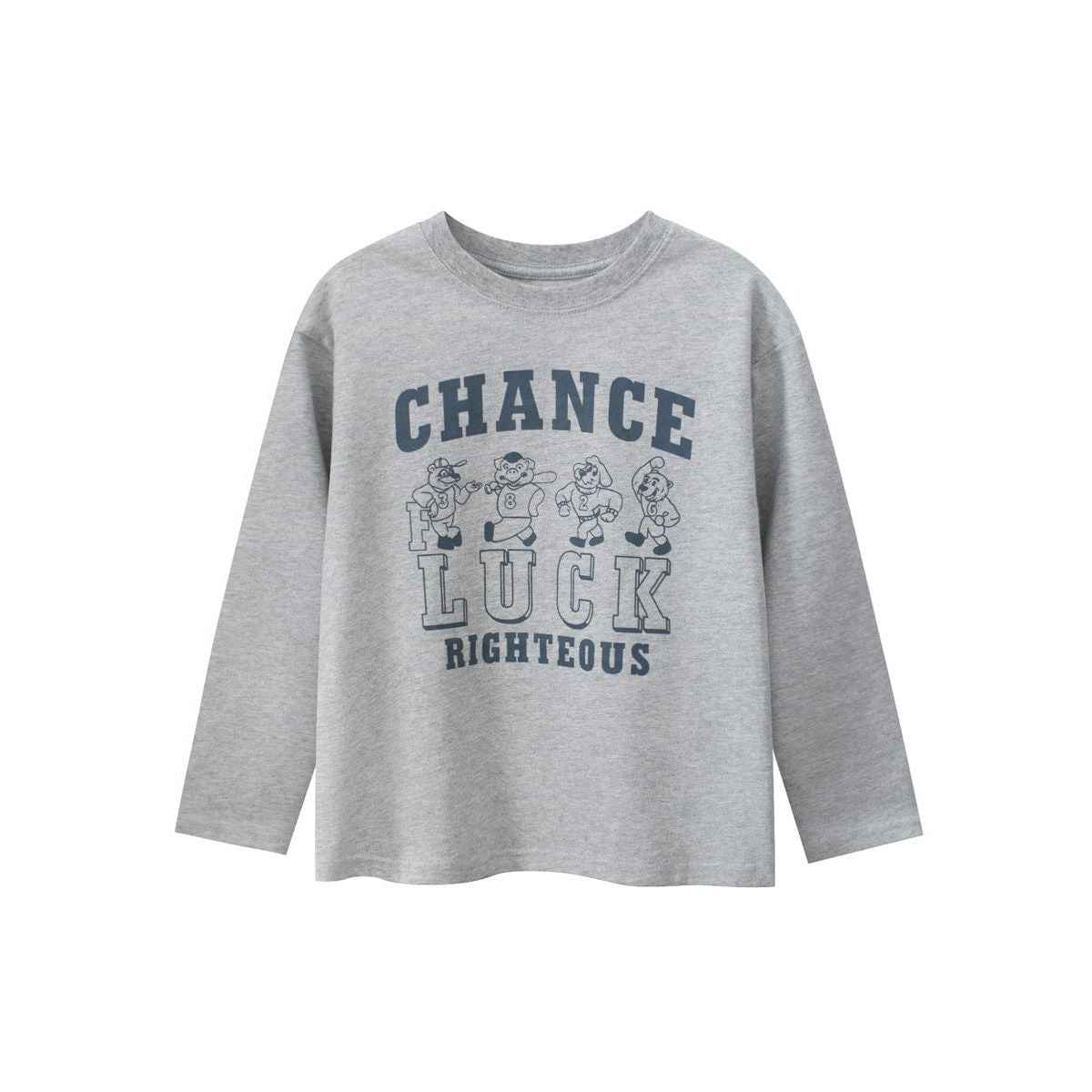 Autumn Arrival Kids Boys Letters and Cartoon Print Crew Neck Long Sleeves Shirt