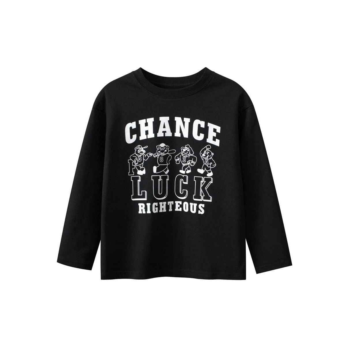 Autumn Arrival Kids Boys Letters and Cartoon Print Crew Neck Long Sleeves Shirt