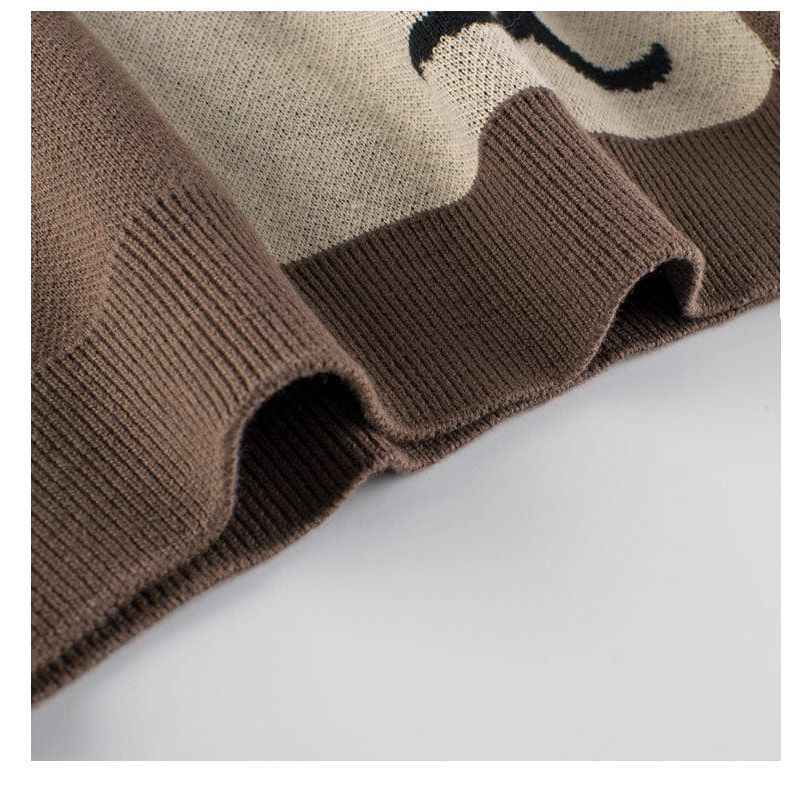 Baby Boys Teddy Bears Confusing Cartoon Mock Neck Long Sleeve Pullover